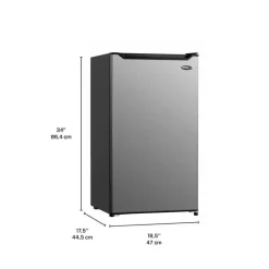 DANBY 3,3 Cu Ft Refrigerator Stainless Compact - DCR033B2SLM