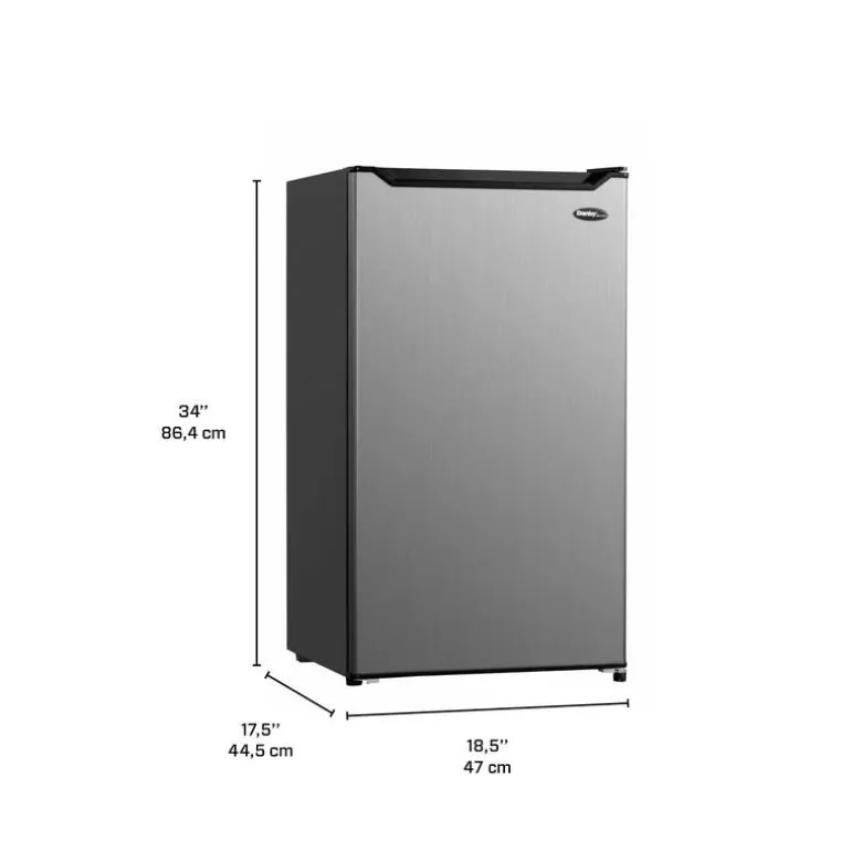 DANBY 3,3 Cu Ft Refrigerator Stainless Compact - DCR033B2SLM