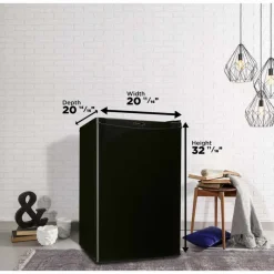 DANBY 4,4 cu ft Refrigerator Black Compact - DAR044A4BDD