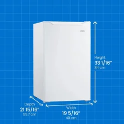 DANBY 4,4 Cu Ft Refrigerator White Compact - DCR044B1WM