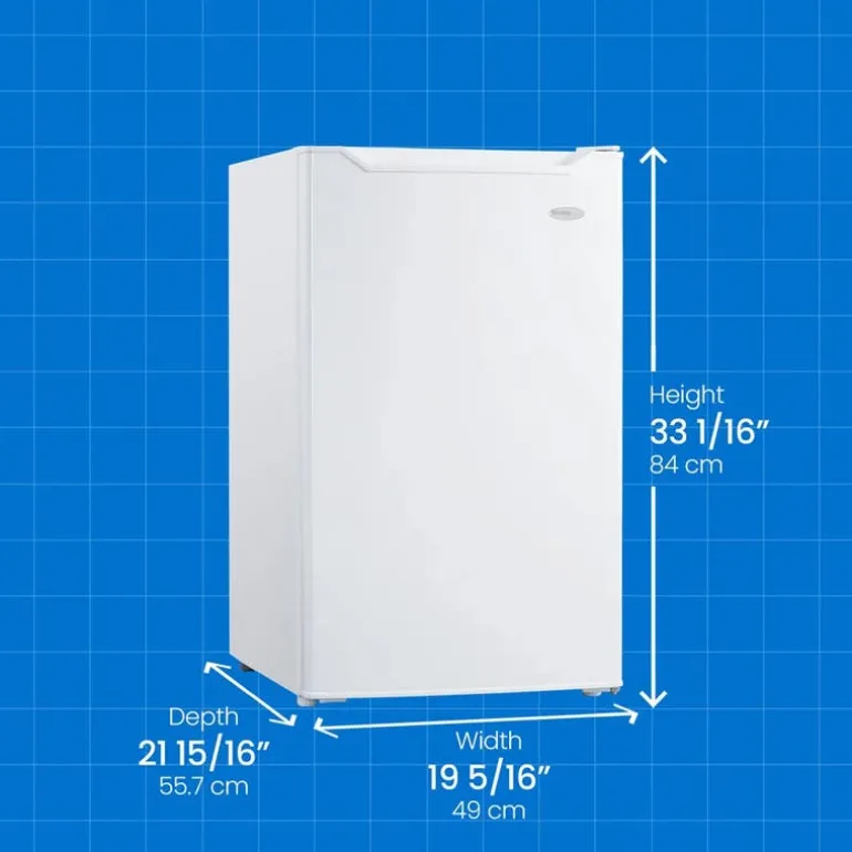 DANBY 4,4 Cu Ft Refrigerator White Compact - DCR044B1WM