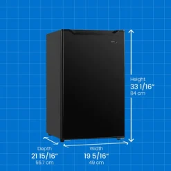 DANBY 4,4 Cu Ft Refrigerator Black Compact - DCR044B1BM