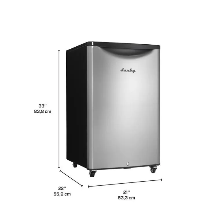 DANBY 4,4 Cu Ft Refrigerator Stainless Compact - DAR044A6BSLD