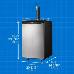 DANBY 5.4 cu. ft. Single Tap Keg Cooler Stainless 21