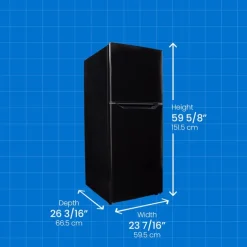 DANBY 24 in 10,1 Cu ft Refrigerator Stainless Top Freezer - DFF101B1BDB