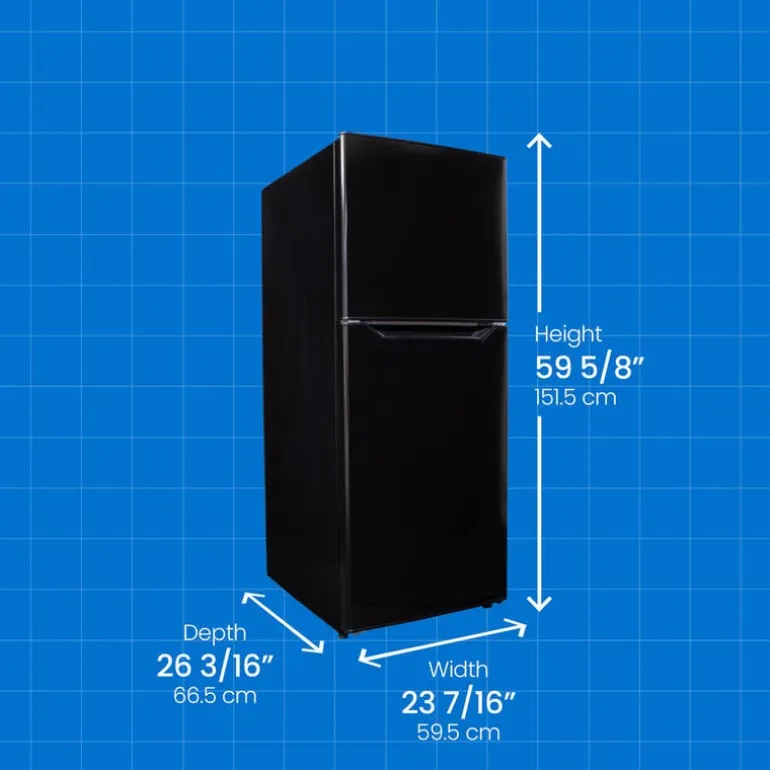 DANBY 24 in 10,1 Cu ft Refrigerator Stainless Top Freezer - DFF101B1BDB