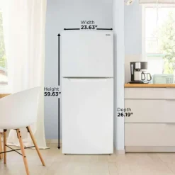 DANBY 24 In 10,1 Cu Ft Refrigerator White Top Freezer - DFF101B2WDB