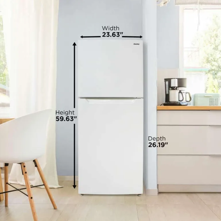 DANBY 24 In 10,1 Cu Ft Refrigerator White Top Freezer - DFF101B2WDB