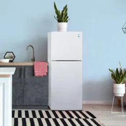 DANBY 24 in 11 Cu ft Refrigerator White Top Freezer - DFF116B2WDBL