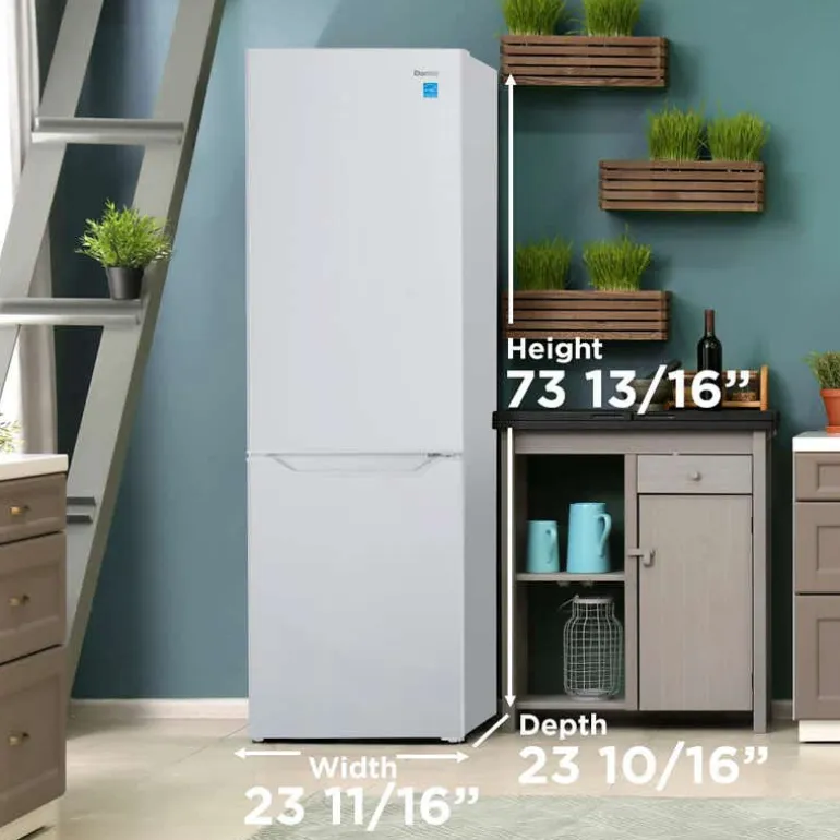 DANBY 24 In 10 Cu Ft Refrigerator White Bottom Freezer - DBMF100B1WDB