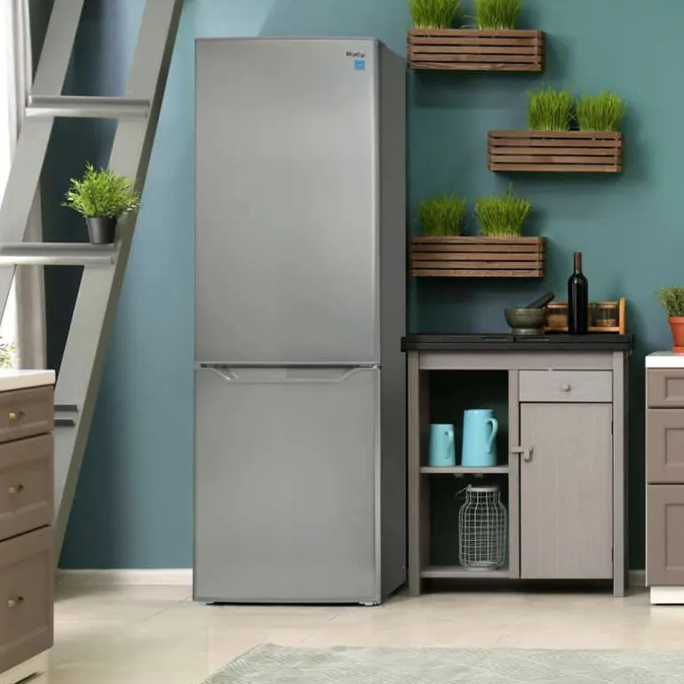 DANBY 25 In 10 Cu Ft Refrigerator Stainless Bottom Freezer - DBMF100B1SLDB