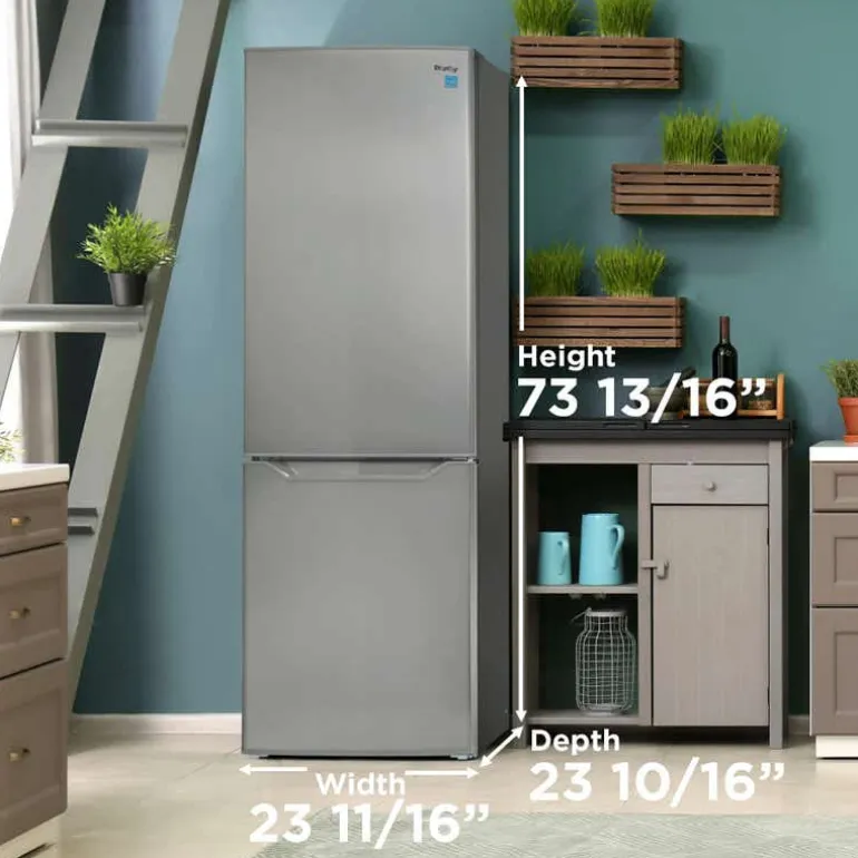 DANBY 25 In 10 Cu Ft Refrigerator Stainless Bottom Freezer - DBMF100B1SLDB