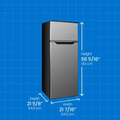 DANBY 22 in 7,4 Cu ft Refrigerator Stainless Top Freezer - DPF074B2BSLD