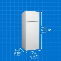 DANBY 22 in 7,4 Cu ft Refrigerator White Top Freezer - DPF074B2WDB-6