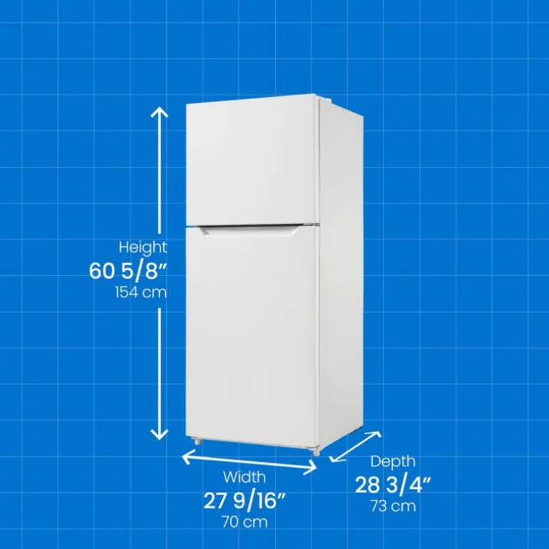 DANBY 28 in 14,2 Cu ft Refrigerator White Top Freezer - DFF142E1WDB