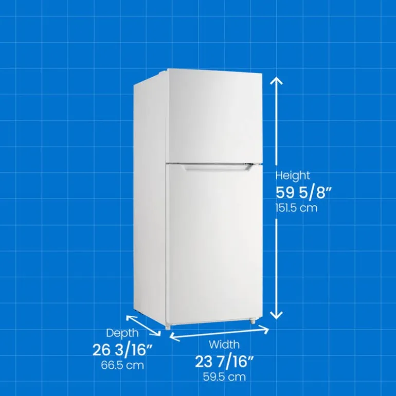 DANBY 24 in 10,1 Cu ft Refrigerator White Top Freezer - DFF101B1WDB