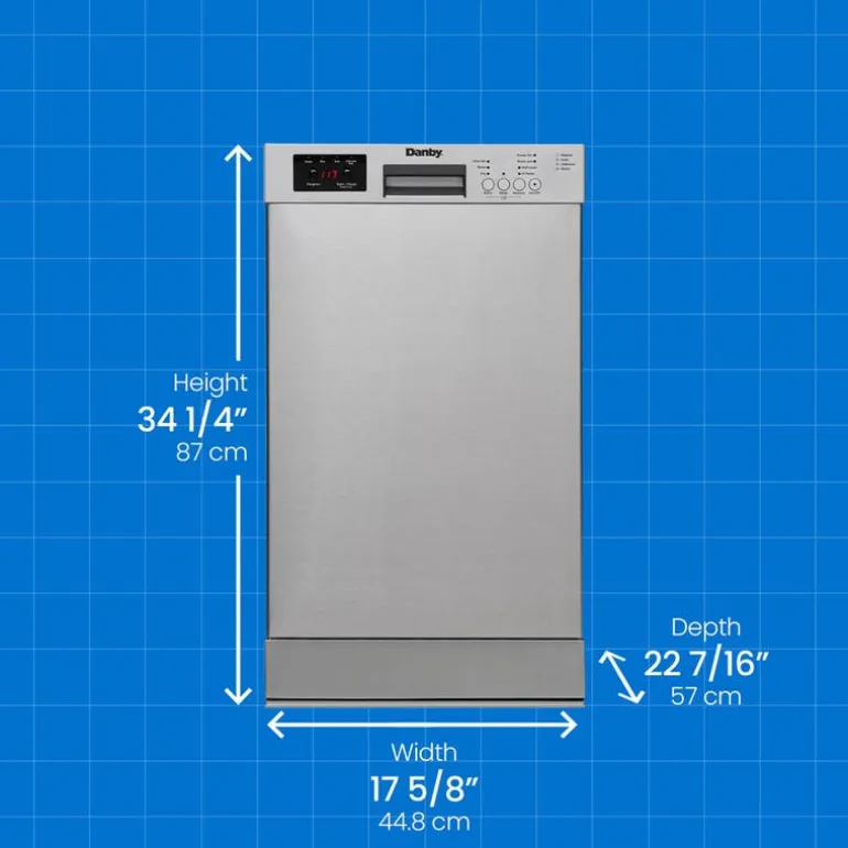 DANBY Dishwasher Built-In Stainless 18" 51dB - DDW18D1ESS