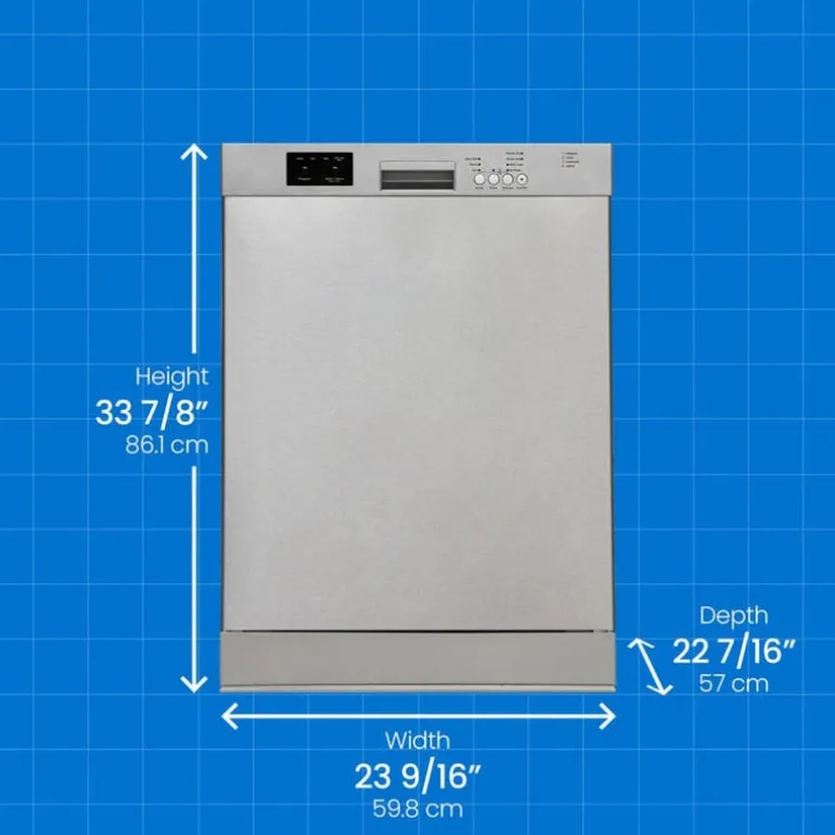 DANBY Dishwasher Built-In Stainless 24" 51dB - DDW2400ESS