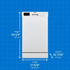 DANBY Dishwasher Built-In White 18