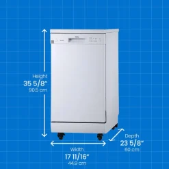 DANBY Dishwasher Portable White 18" 52dB - DDW1805EWP