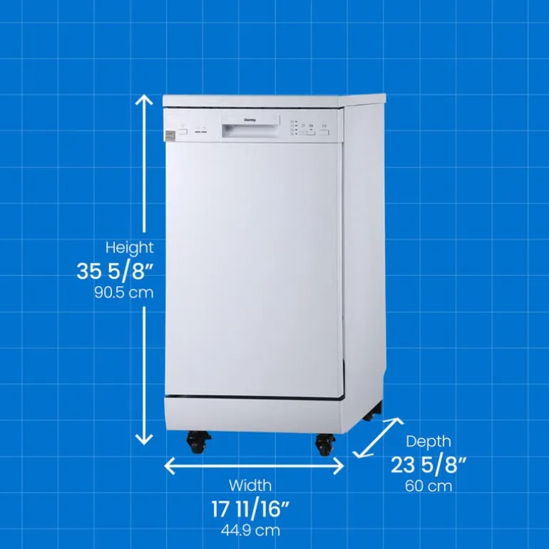 DANBY Dishwasher Portable White 18" 52dB - DDW1805EWP