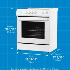 DANBY Range White 30" Electric Glass-Ceramic - DRRM300WC