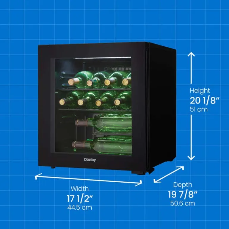 DANBY Wine Cooler Black 17.5" - DWC018A1BDB
