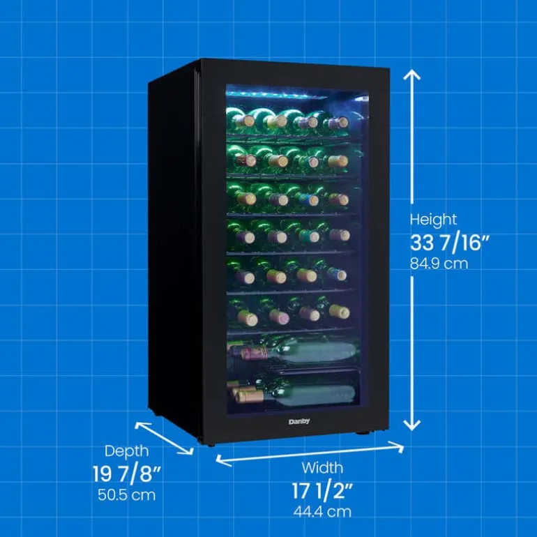 DANBY Wine Cooler Black 17.5" - DWC036A2BDB-6