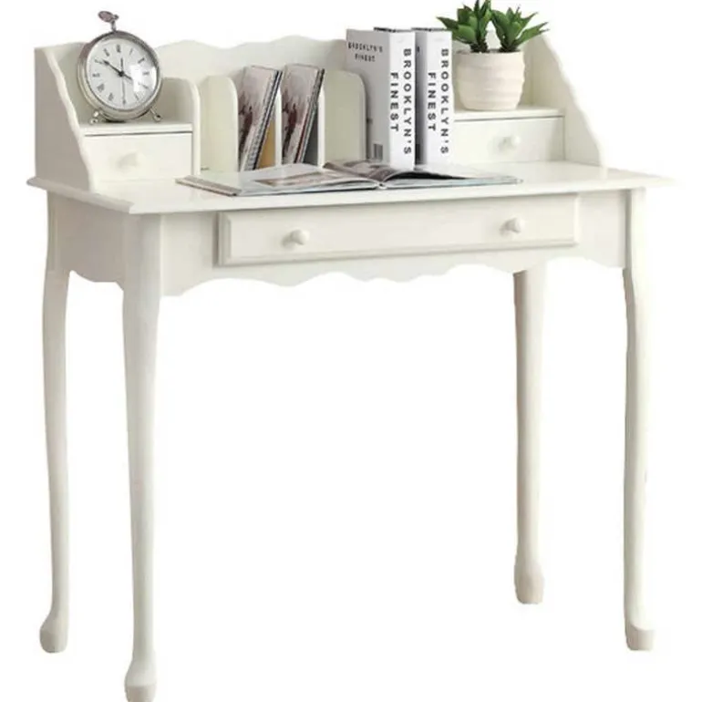 Desk - 36"l / antique white traditional - Monarch