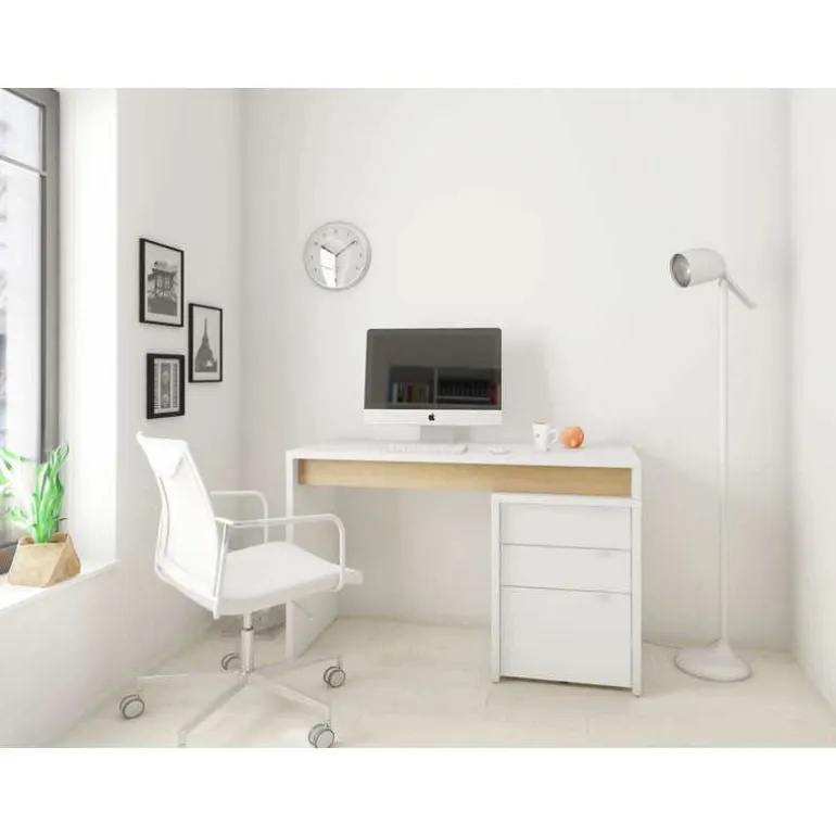 Desk and 3-Drawer Filing Cabinet - Nexera