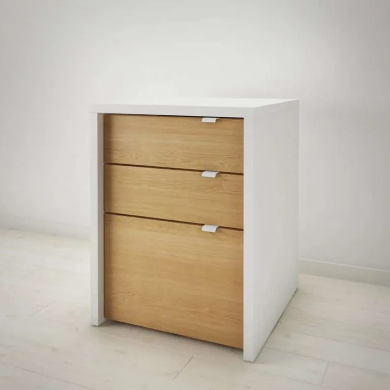 Desk and 3-Drawer Filing Cabinet - Nexera