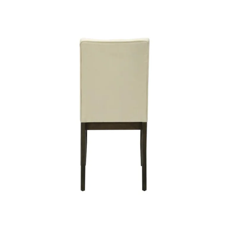 Dining chair - 2pcs / 37"h grey / cream fabric seat - Monarch