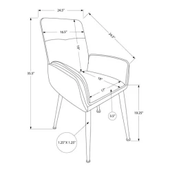 Dining Chairs (Set of 2) - Brown - Monarch