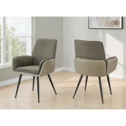 Dining Chairs (Set of 2) - Brown - Monarch