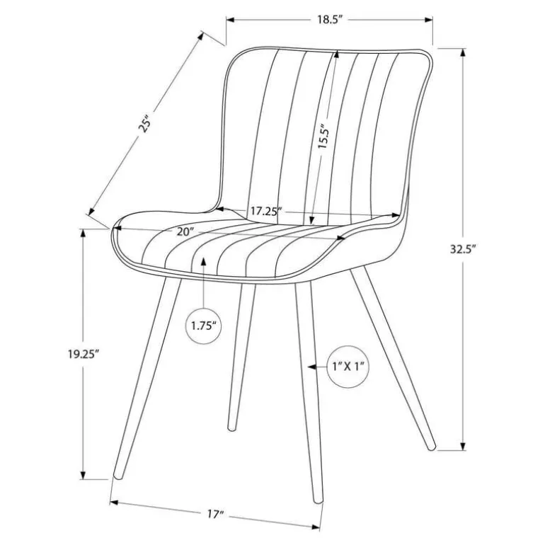 Dining chairs (set of 2) - Monarch