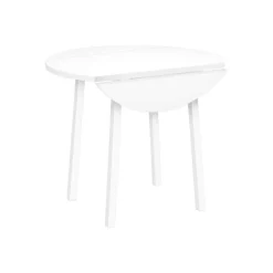 Dining set - 3pcs set / white top / white metal