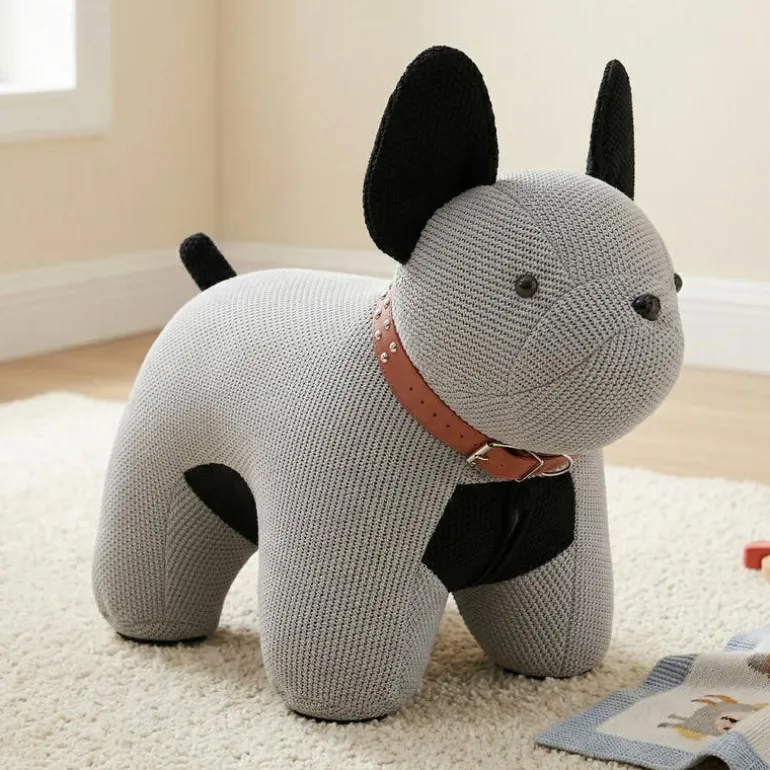 Dog-Shaped Kids Pouf – 27.6" x 13.8" x 13.8"