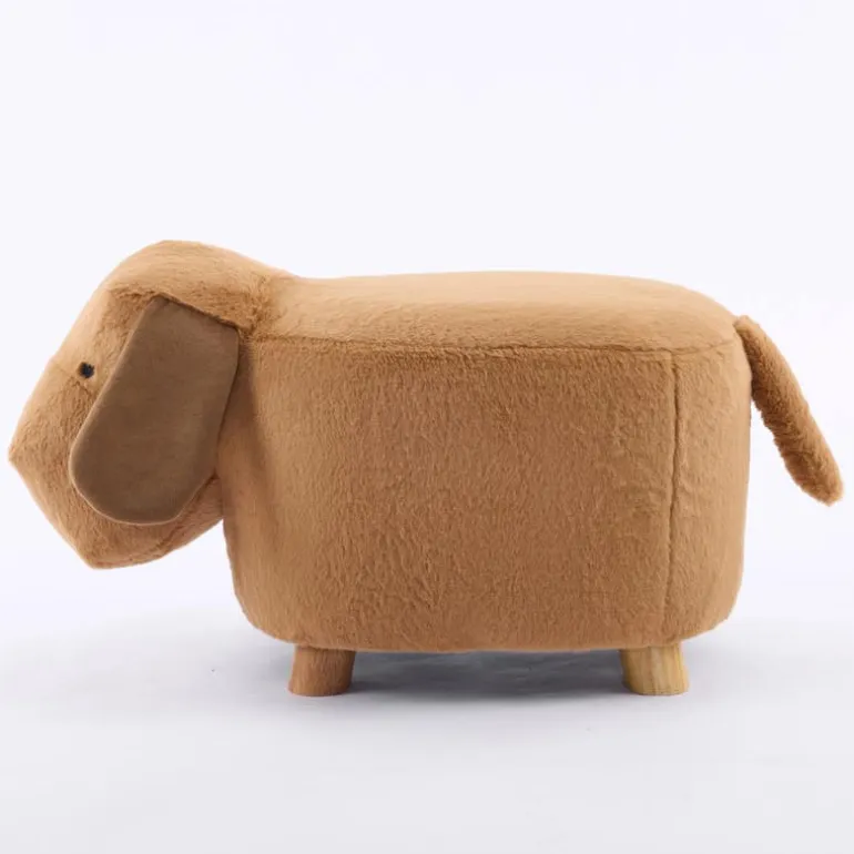 Dog-Shaped Kids Pouf – 13" x 26.4" x 10.65"