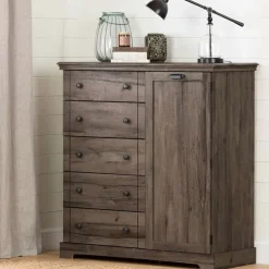 Door Chest With 5 Drawers - South Shore
