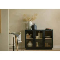 3-Door Glass-Front Buffet - South Shore