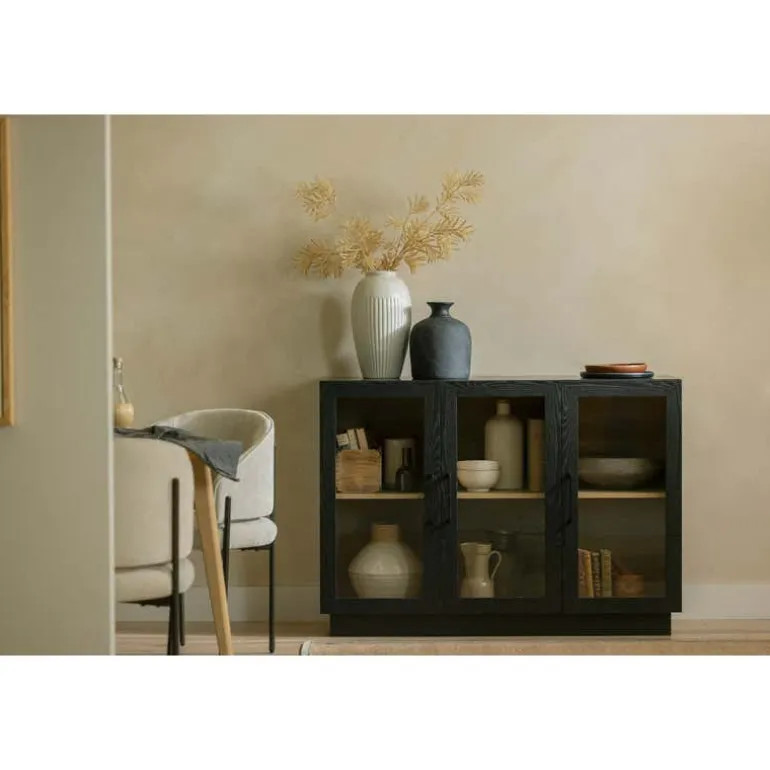 3-Door Glass-Front Buffet - South Shore