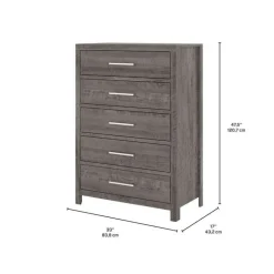 5-Drawer Chest - Grey