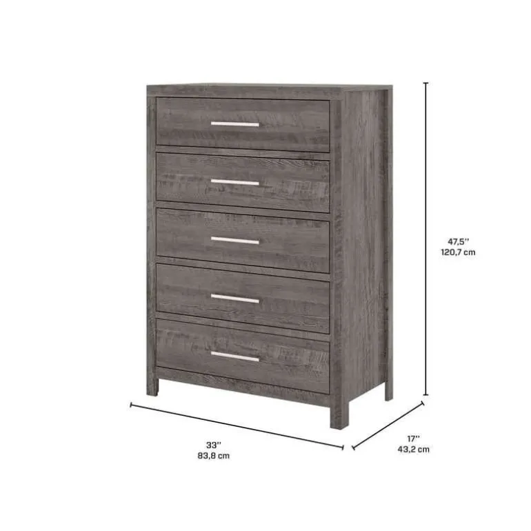 5-Drawer Chest - Grey
