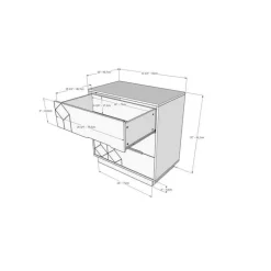 3-Drawer Chest, White - Nexera