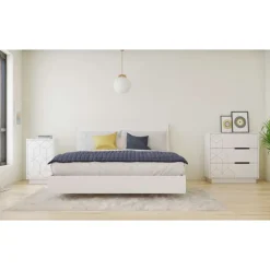 3-Drawer Chest, White - Nexera