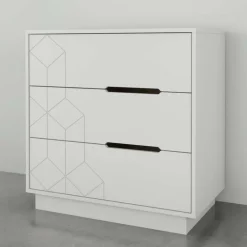 3-Drawer Chest, White - Nexera