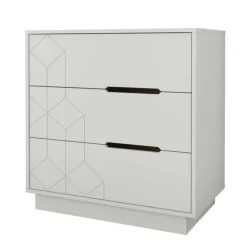3-Drawer Chest, White - Nexera