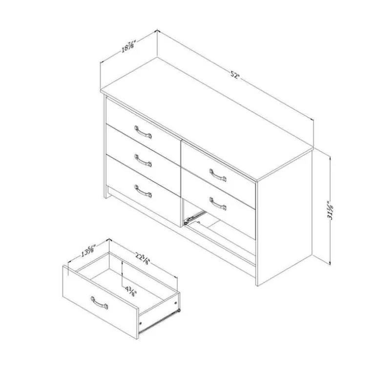 6-Drawer Dresser - South Shore