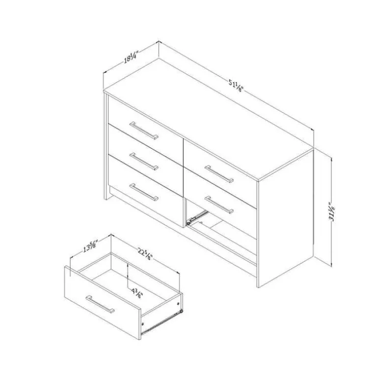 6-Drawer Dresser - South Shore