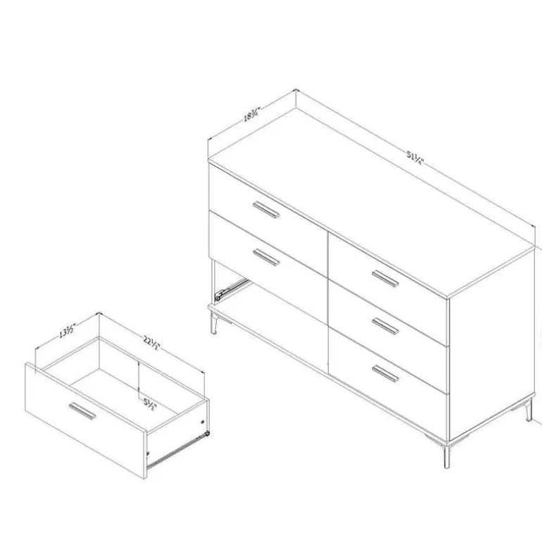 6-Drawer Dresser - South Shore